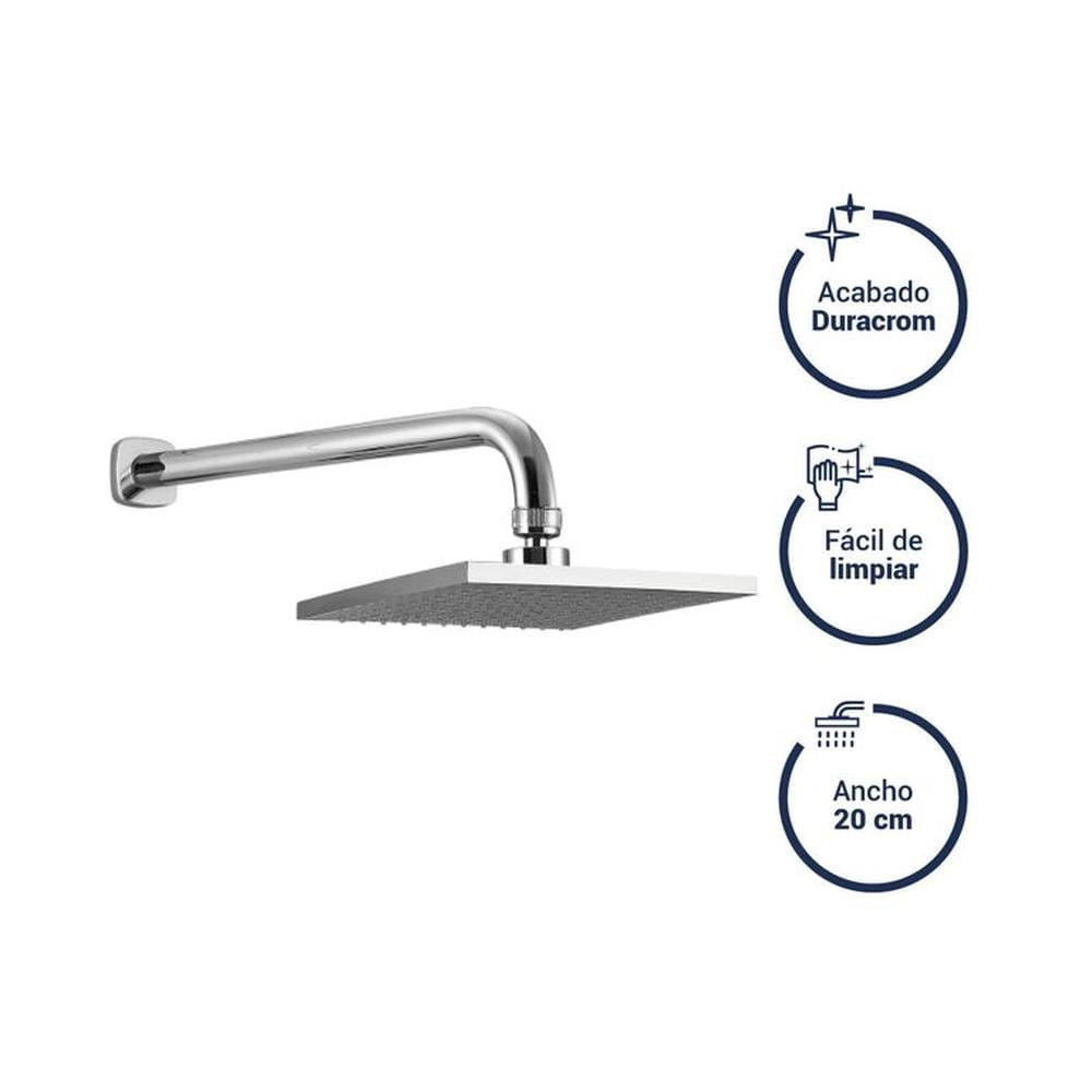 Salida de ducha modena cromada Vainsa