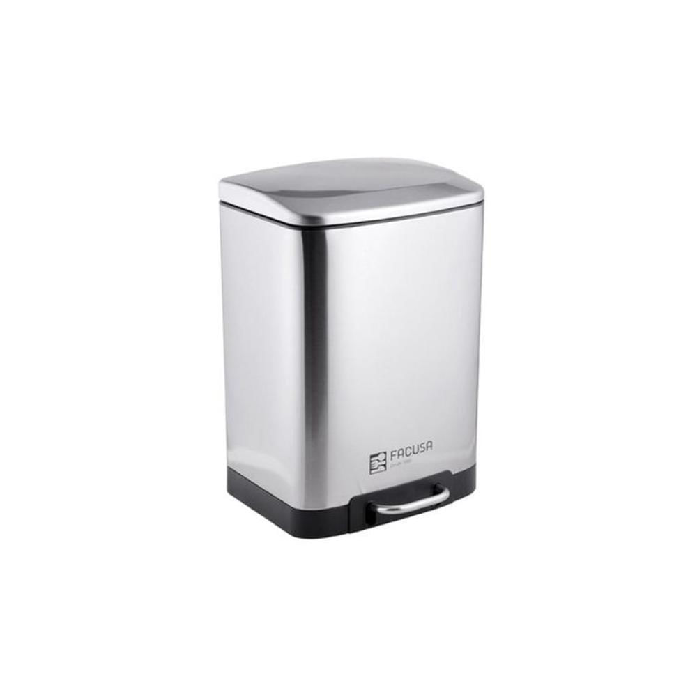 Papelera 3Lt Inox Facusa con Pedal-330442A