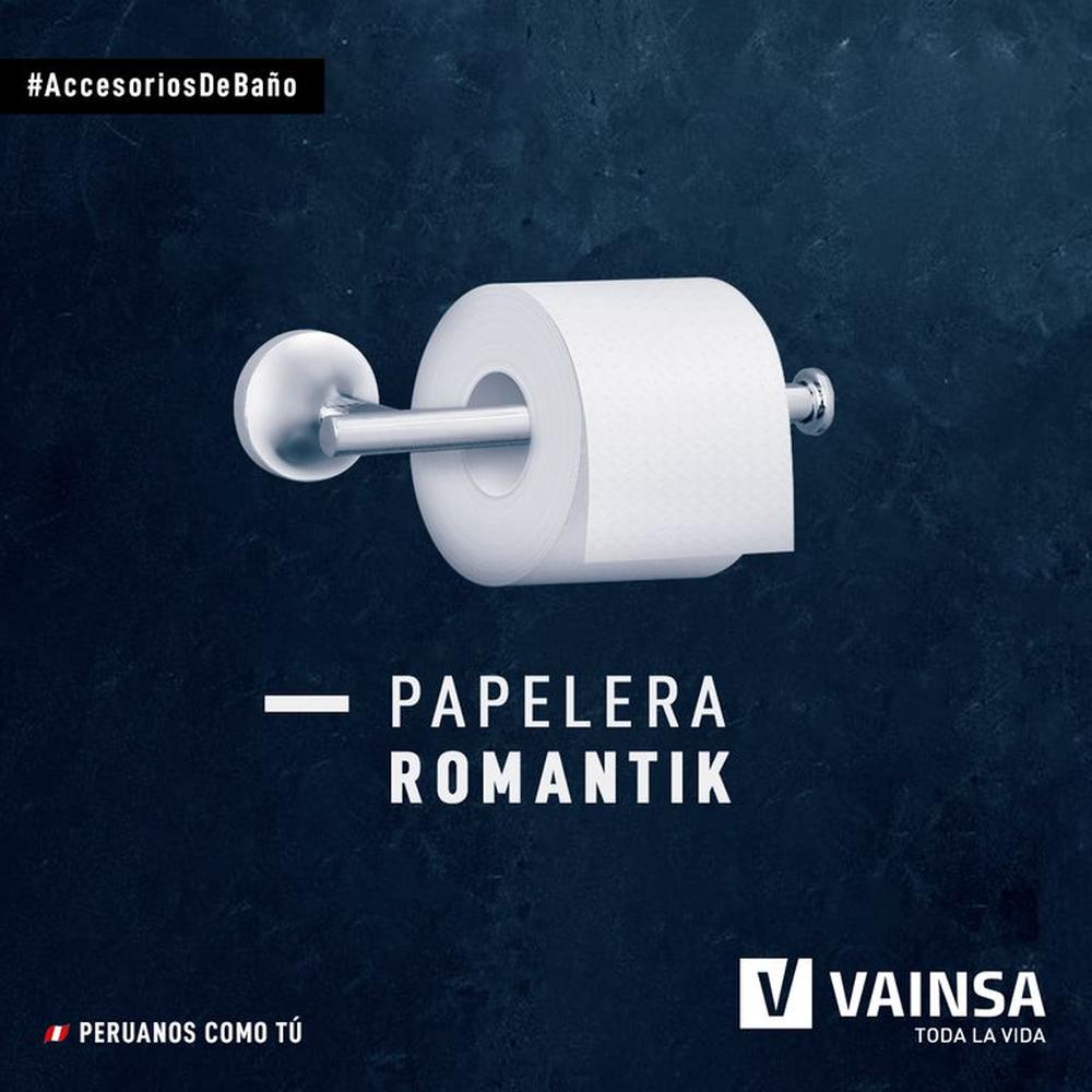 Porta papel romantik cromado Vainsa