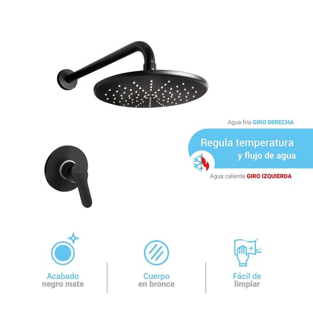 Monocomando ducha black tahiti Italgrif