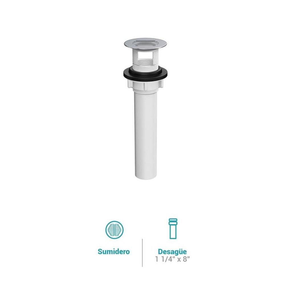 DESAGUE 1 1/4" x 8" TIPO SUMIDERO INOX