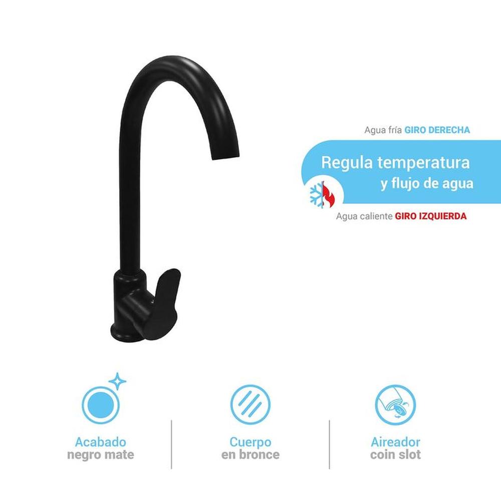 Monocomando bar pico b black tahiti italgrif