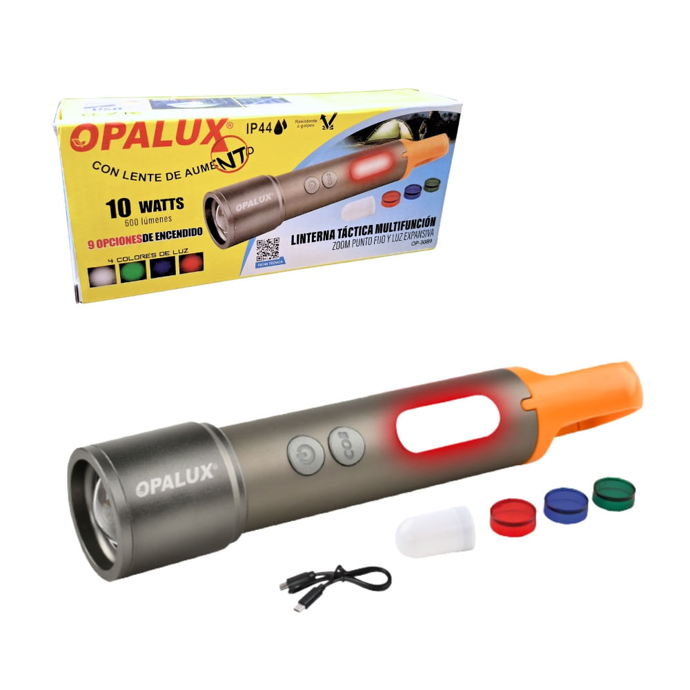 Linterna Tactica multifuncion Opalux OP-3089