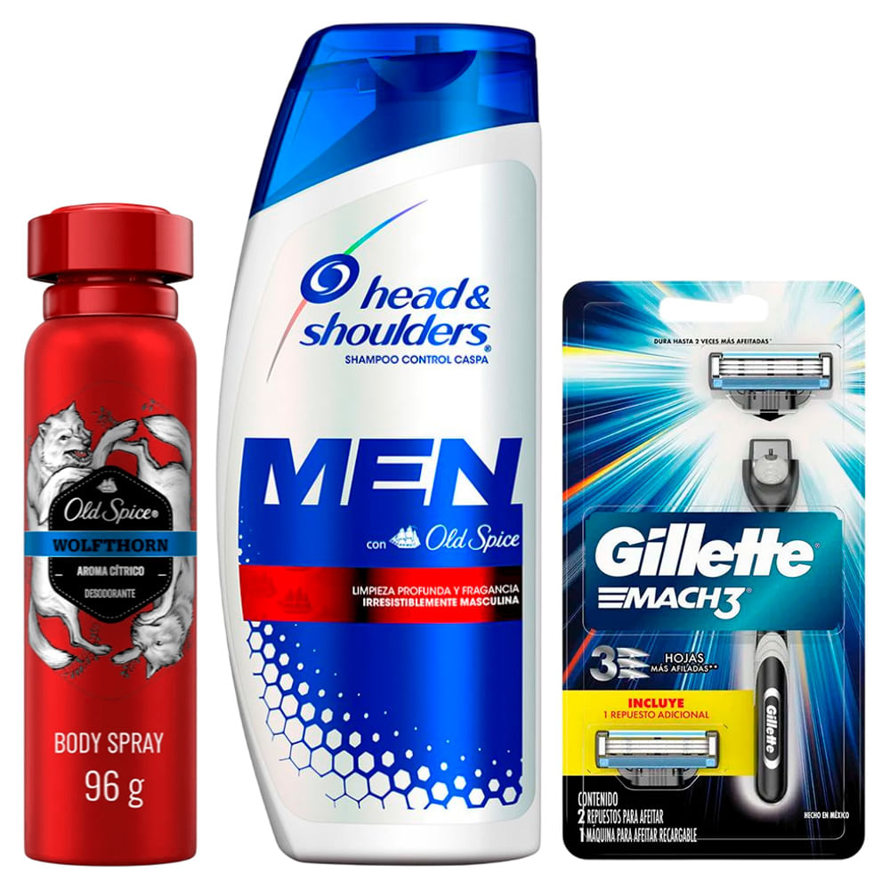 Pack X Men Shampoo, Desodorante y Gillette
