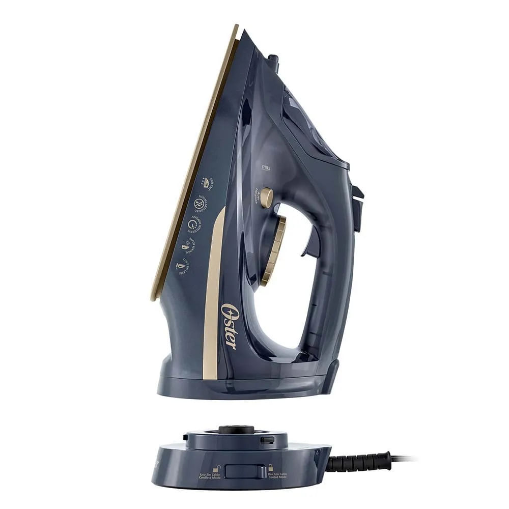 Plancha a vapor inalámbrica Oster 2 en 1 con suela cerámica GCSTCC5000