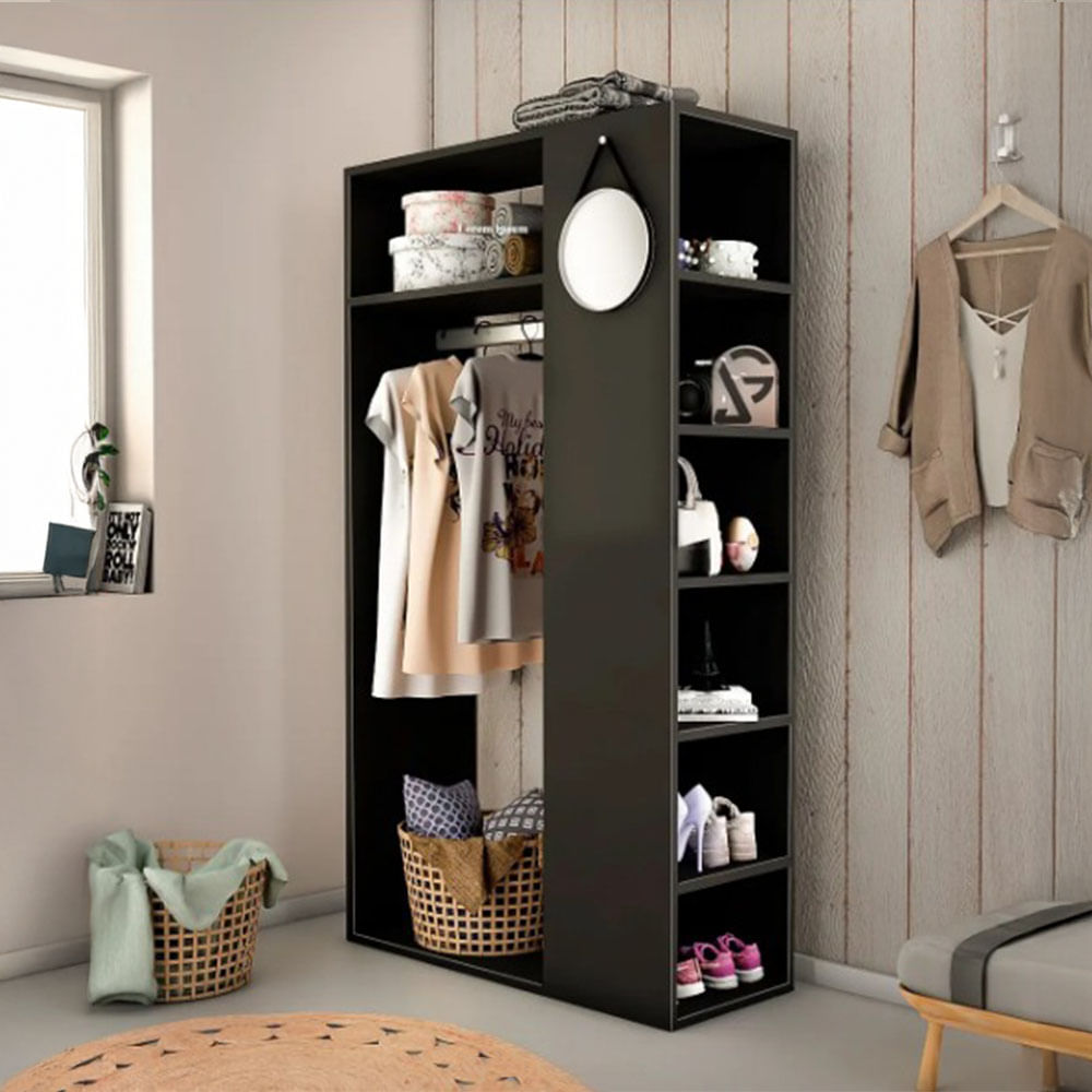 CLOSET ORGANIZADOR VENUS NEGRO NACIÓN MUEBLES