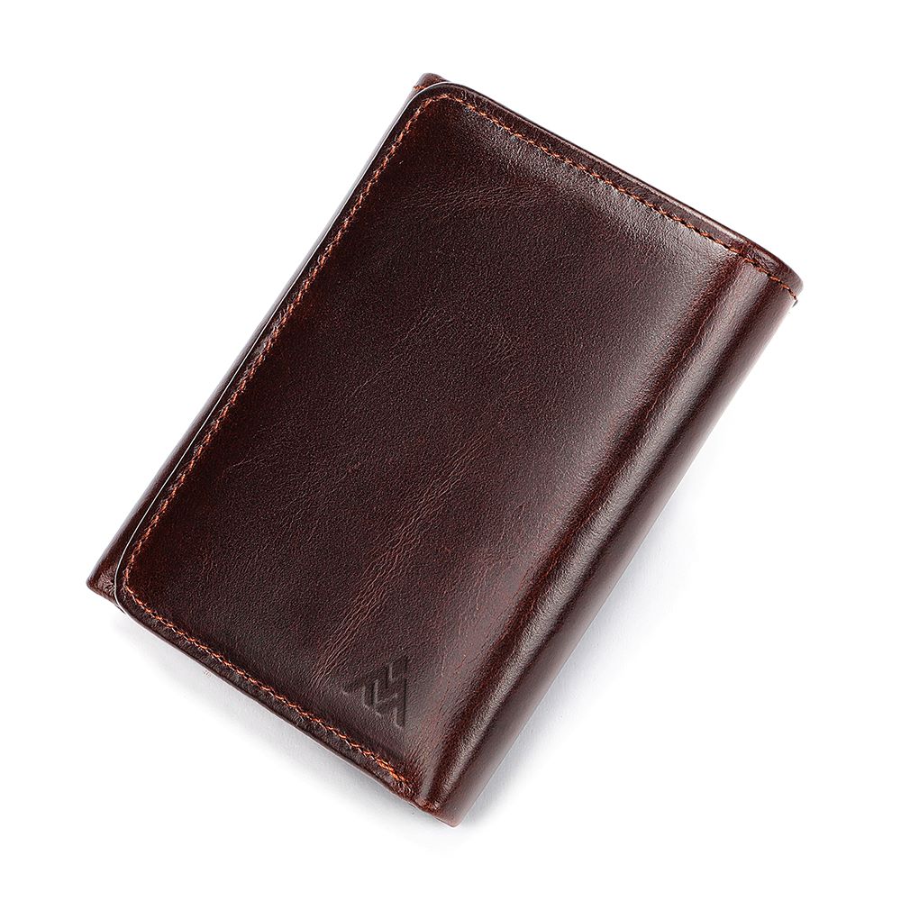 Billetera De Cuero Vacuno De Tres Cuerpos Aldebarán 1135 Café