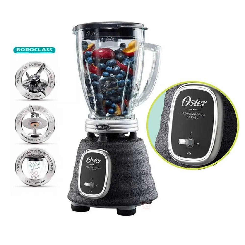 Licuadora OSTER Pro 1.5L 1 vel + Pulsador BLSTBPST Negro
