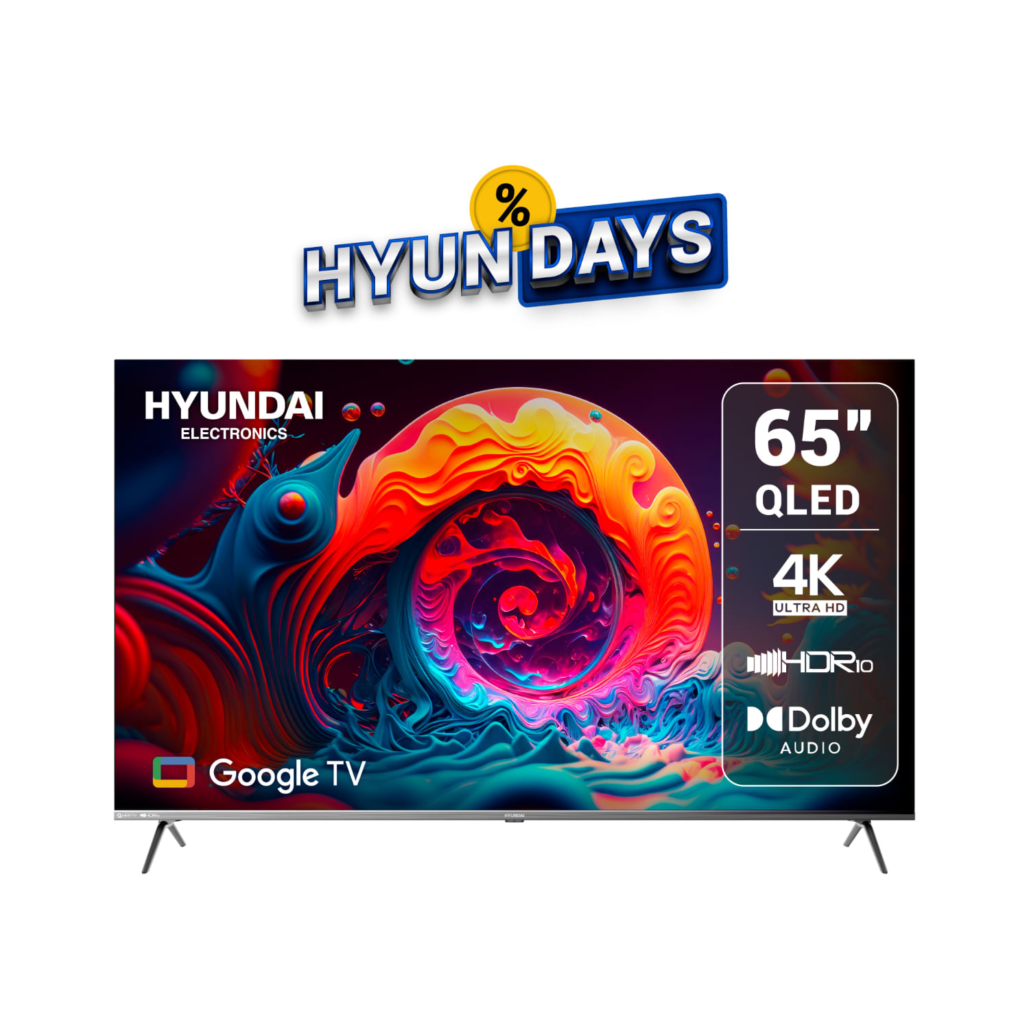Televisor Hyundai 65"" HYLED6513QG 4K QLED Gris