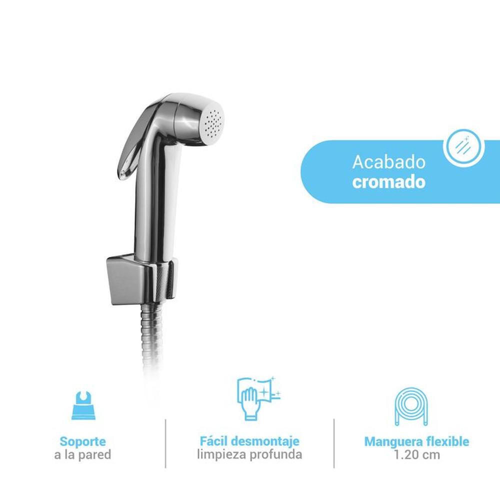 Duchita bidet cromada con manguera reforzada Italgrif Duchita bidet cromada con manguera reforzada Italgrif