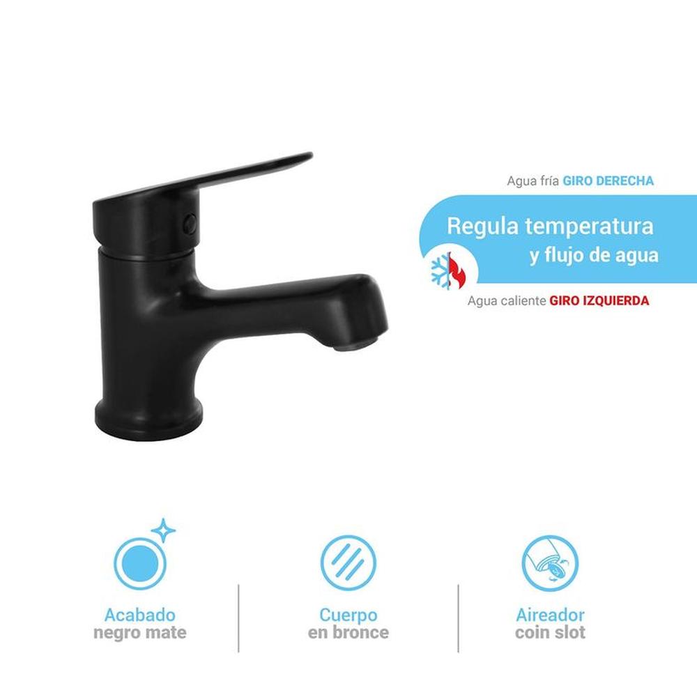 Monocomando lavatorio black tahiti Italgrif