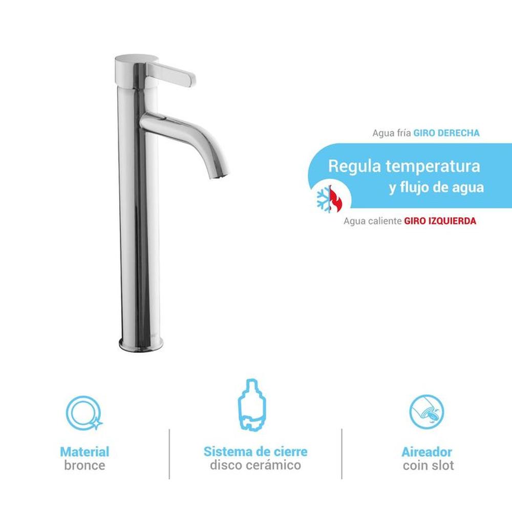 Monocomando para lavatorio alta cartagena cromado Italgrif Monocomando para lavatorio alta cartagena cromado Italgrif