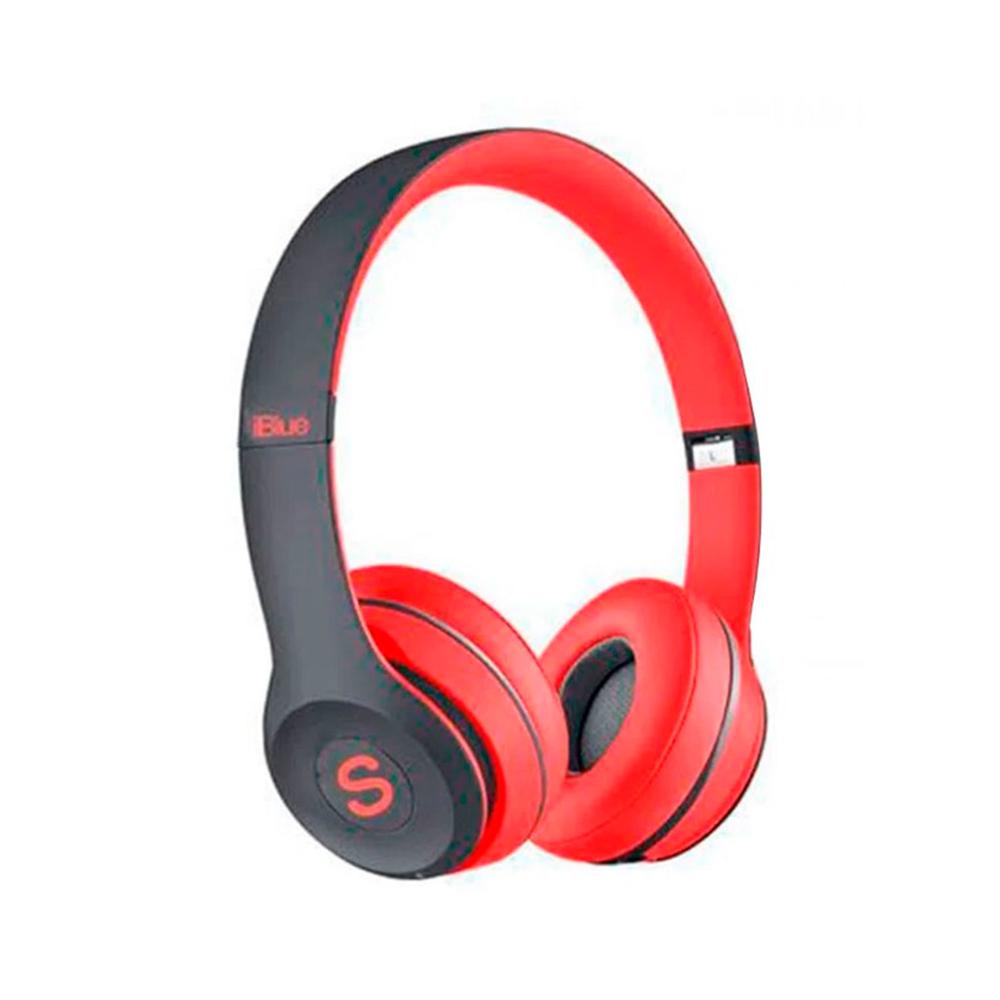AUDIFONO IBLUE SCREAM S019, BLUETOOTH/FM/MICRO SD, NEGRO- ROJO - P/N: S019-BR