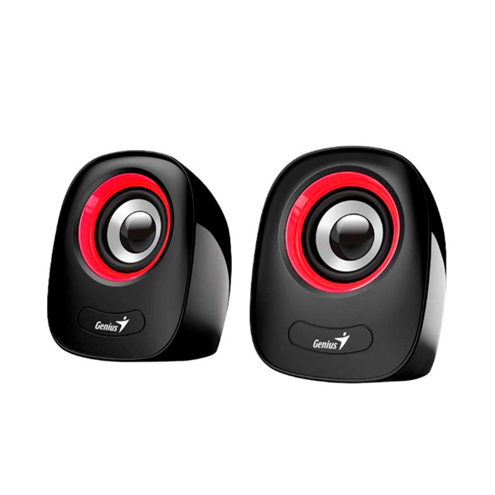 PARLANTE GENIUS SP-Q160 ROJO, 6W, 2.0 MULTIMEDIA, STEREO USB, 3.5MM - P/N: 31730027401