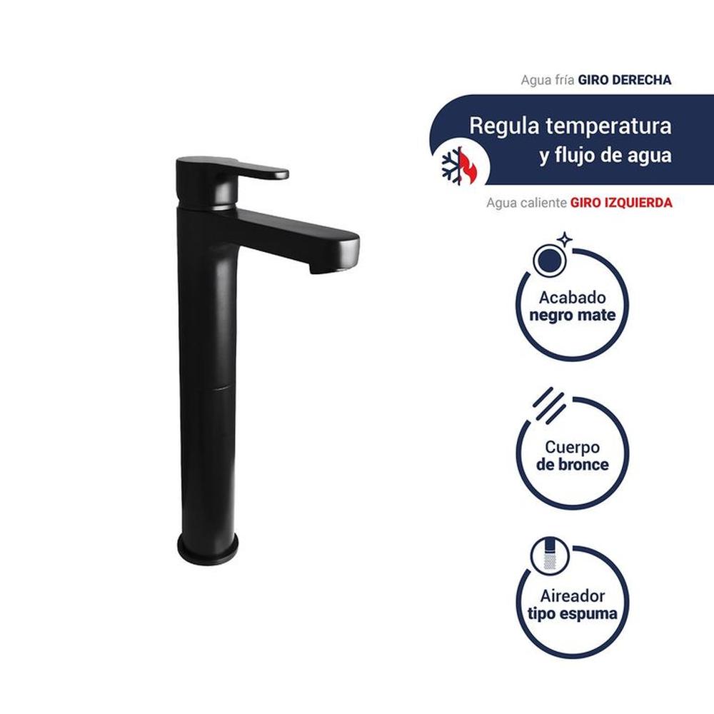Monocomando para lavatorio alta maui black Monocomando para lavatorio alta maui black