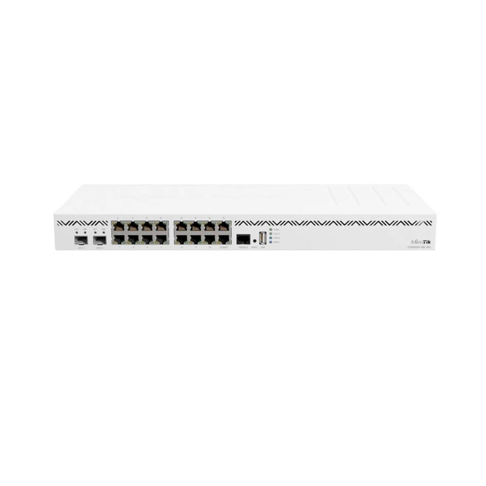 ROUTER MIKROTIK CCR2004-16G-2S+ AL32400 CORTEX A57 CPU 1.7GHZ CORE 2 SFP+, 16 PORT GBPS ROUTER MIKROTIK CCR2004-16G-2S+ AL32400 CORTEX A57 CPU 1.7GHZ CORE 2 SFP+, 16 PORT GBPS