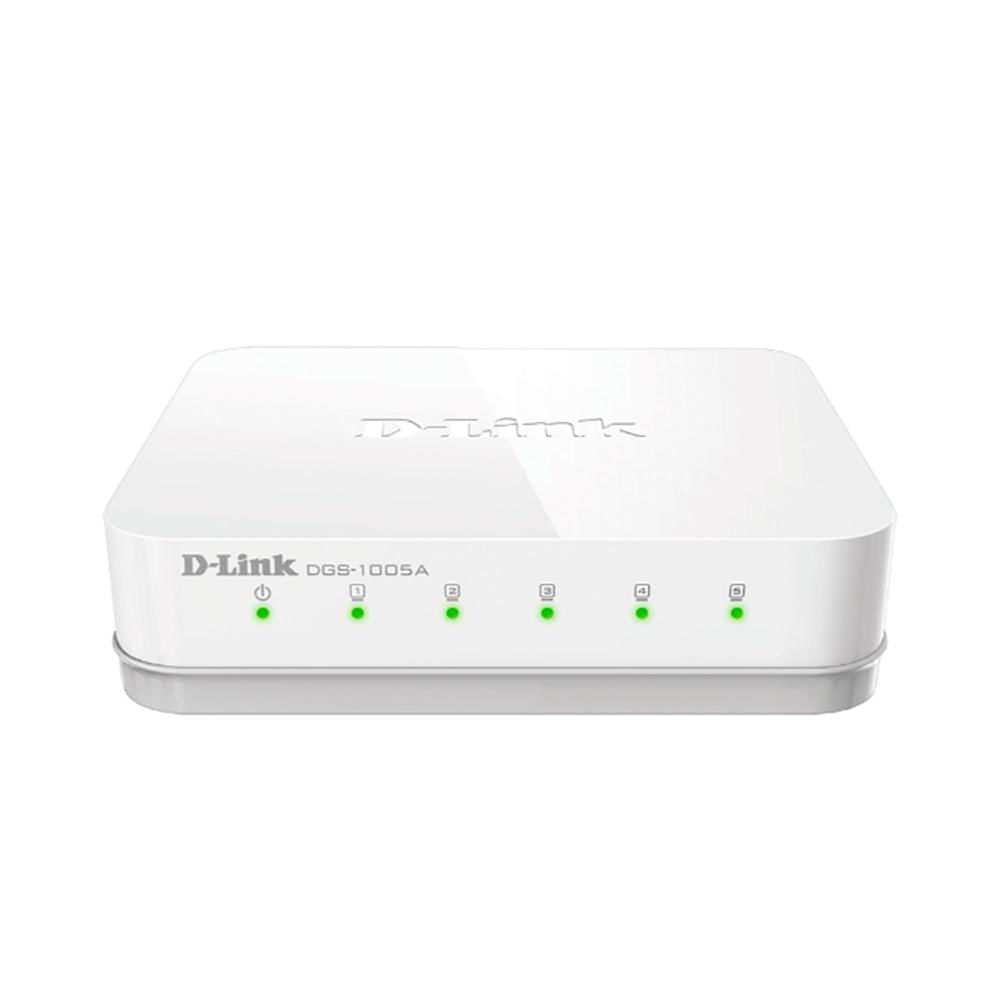 SWITCH D-LINK DGS-1005A, 5 PUERTOS ETHERNET 10/100/1000 MBPS P/N: DGS-1005A