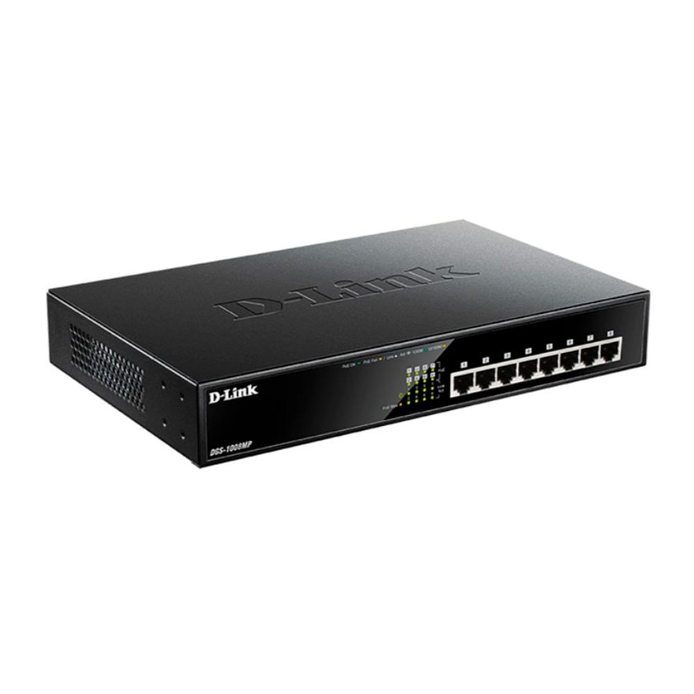 SWITCH D-LINK DGS-1008MP, 8 RJ-45 10/100/1000 MBPS, POE - P/N: DGS-1008MP
