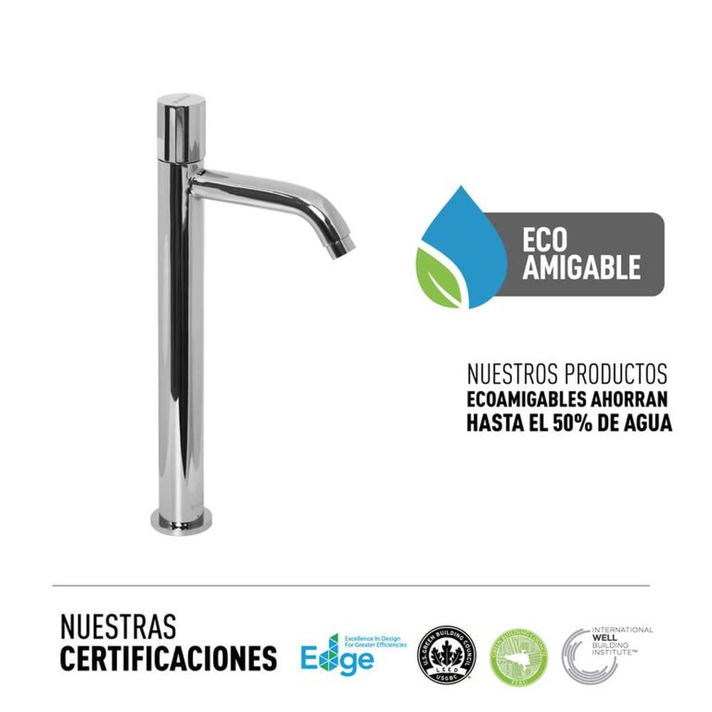 Llave lavatorio alta cromada Chaska Vainsa