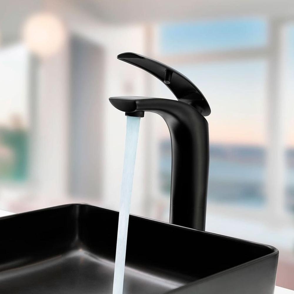 Monocomando para lavatorio alta martini black hecho en bronce Vainsa