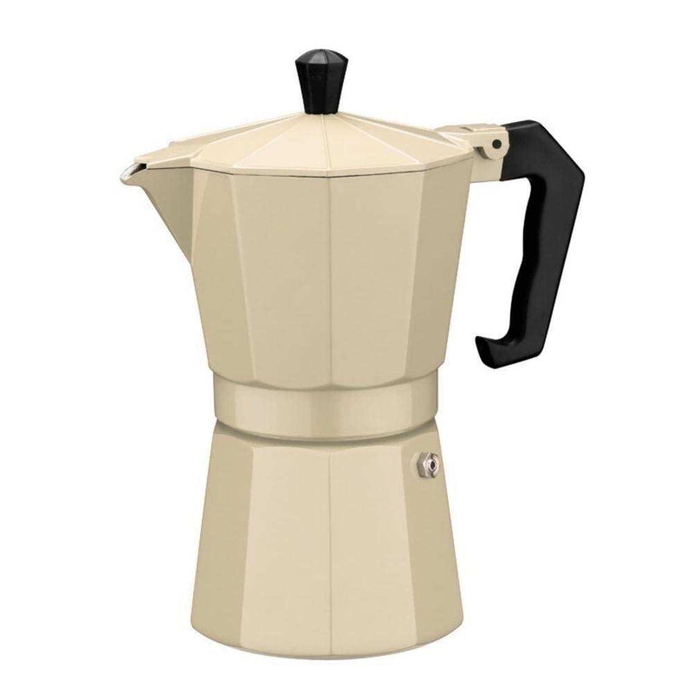 Cafetera Moka Italiana, Café Espresso 6 Tazas - 300ml Crema
