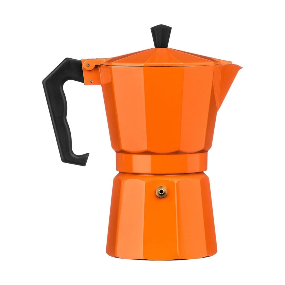 Cafetera Moka Italiana, Café Espresso 6 Tazas - 300ml Naranja