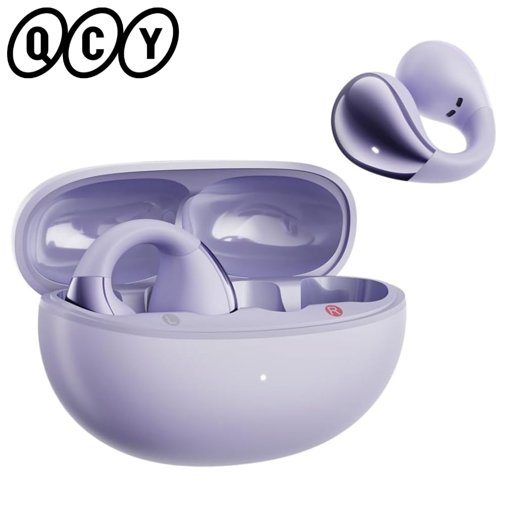 Audífono QCY Crossky C30 Lila 25h Bluetooth micrófono ENC