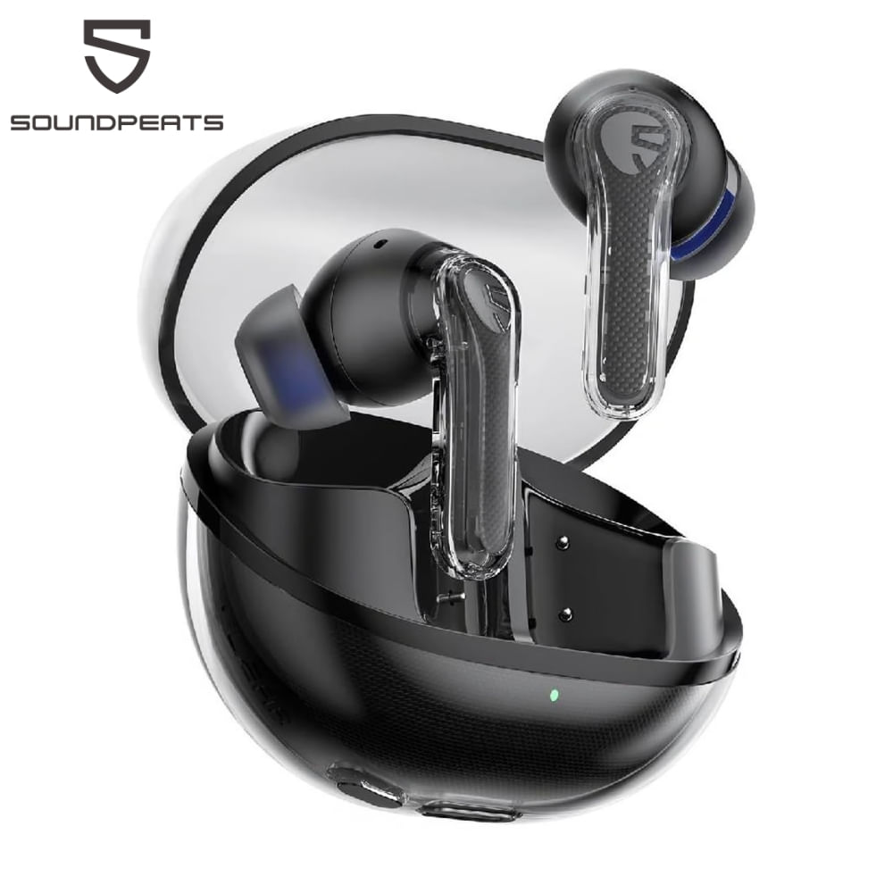 Audífonoss SoundPEATS Clear Microfono dual con ENC Modo Juego IPX4 Negro