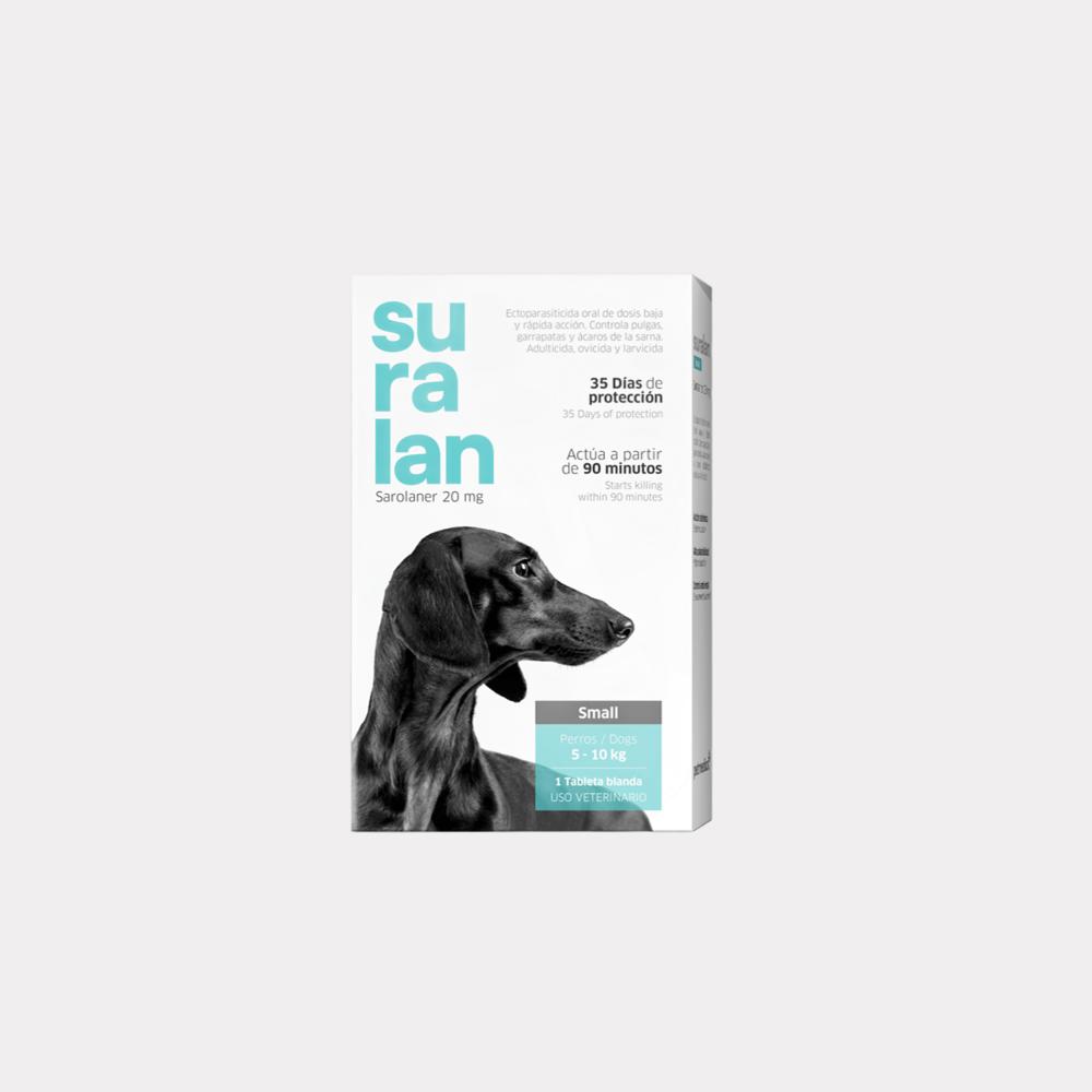 Antipulgas para perros Suralan Small 5 a 10 Kg x 1 Tab