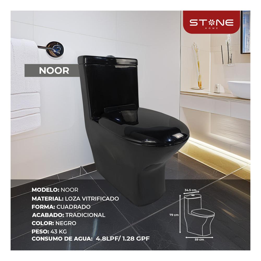 Inodoro One Piece Minimalista Noor Black - Stone