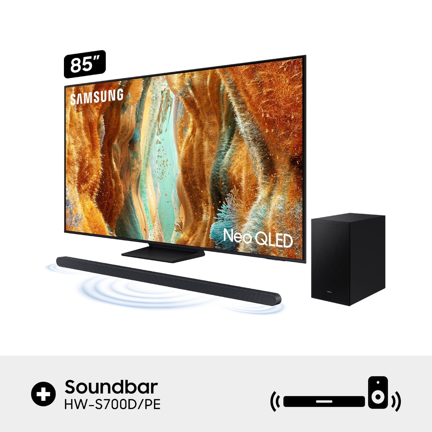 Televisor Samsung 85"" F-QN85QN70F-01 Neo QLED Tizen 8.0 UHD 4K