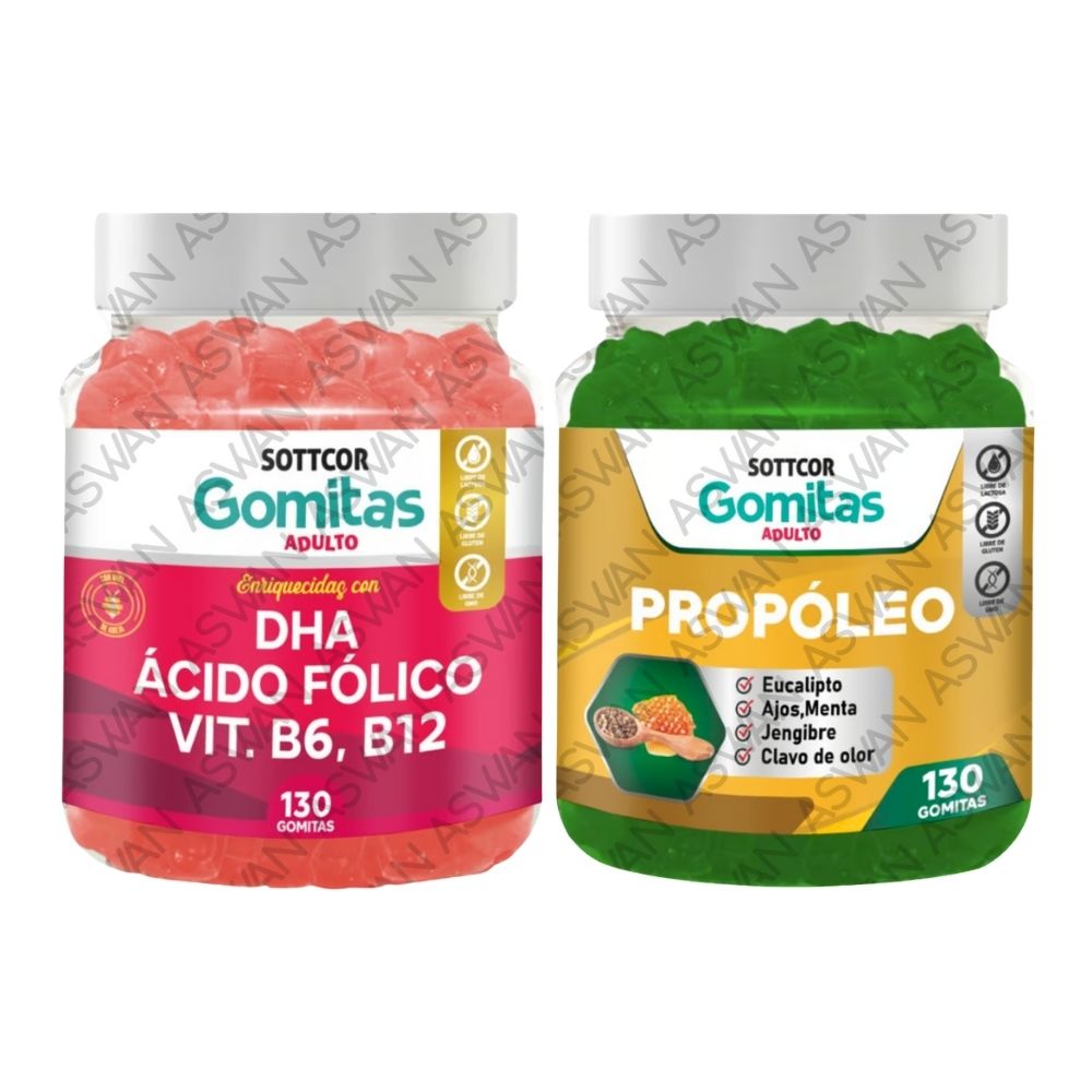 Pack Adulto Dha & Propoleo 130 Gomitas - Sottcor