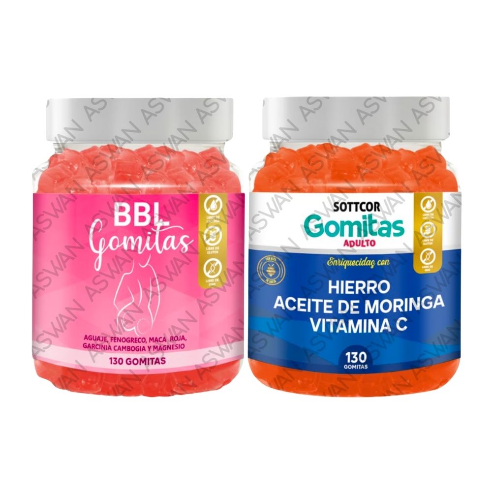 Pack Adulto De Aguaje & Hierro 130 Gomitas - Sottcor