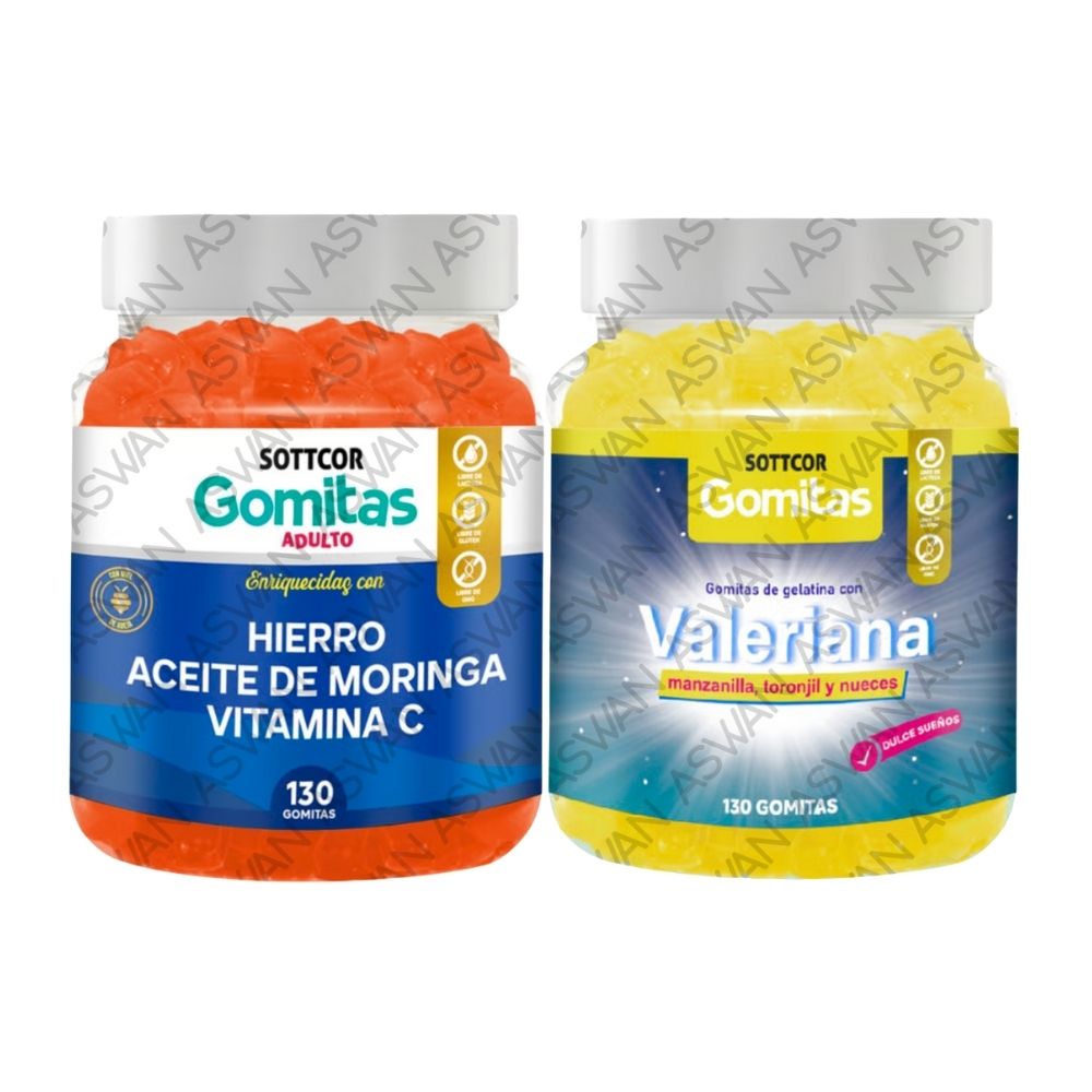Pack Adulto Hierro & Valeriana 130 Gomitas - Sottcor