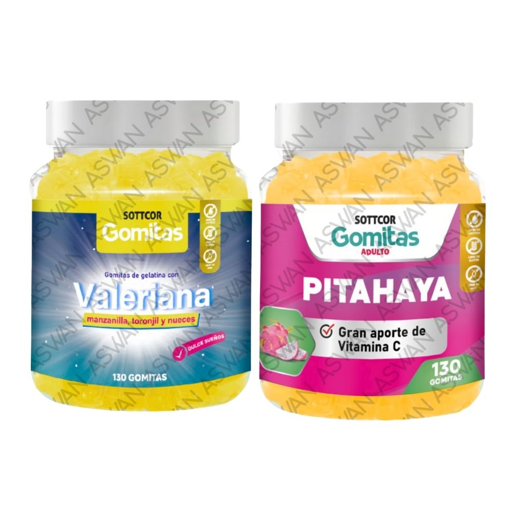 Pack Adulto Valeriana & Pitahaya 130 Gomitas - Sottcor