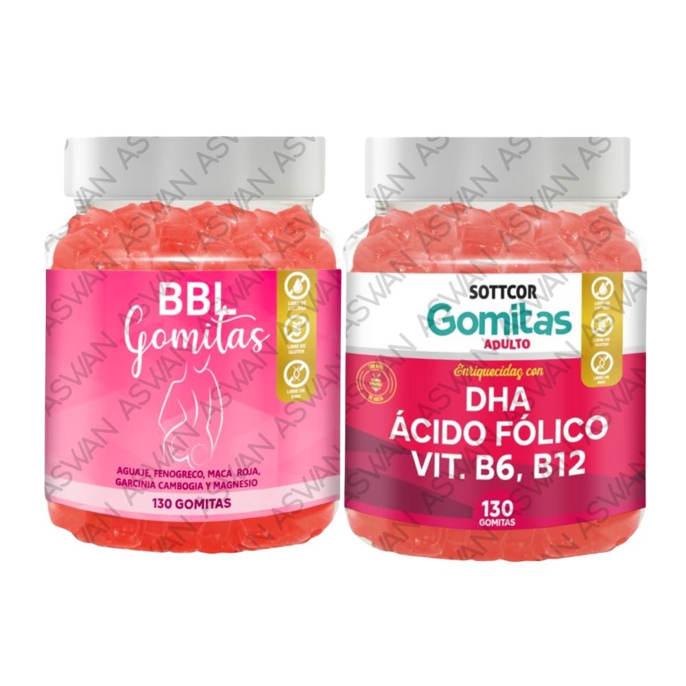 Pack Adulto De Aguaje & Dha 130 Gomitas - Sottcor