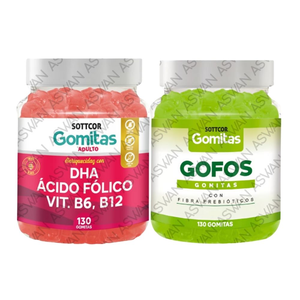 Pack Adulto Dha & Gofos 130 Gomitas - Sottcor