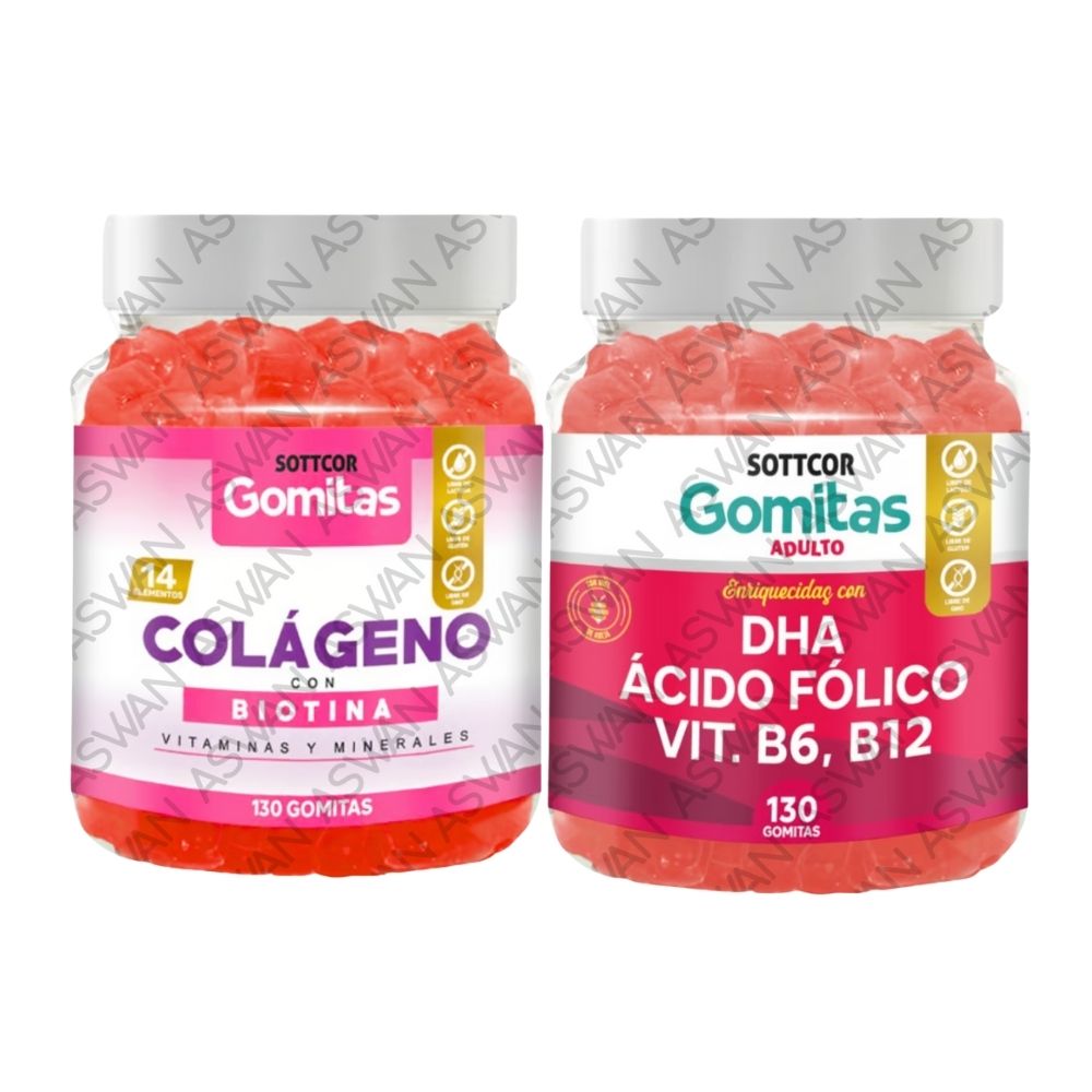 Pack Adulto Colageno & Dha 130 Gomitas - Sottcor