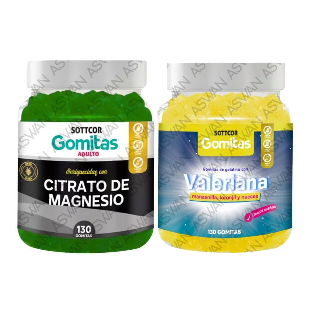 Pack Adulto Citrato De Magnesio & Valeriana 130 Gomitas - Sottcor