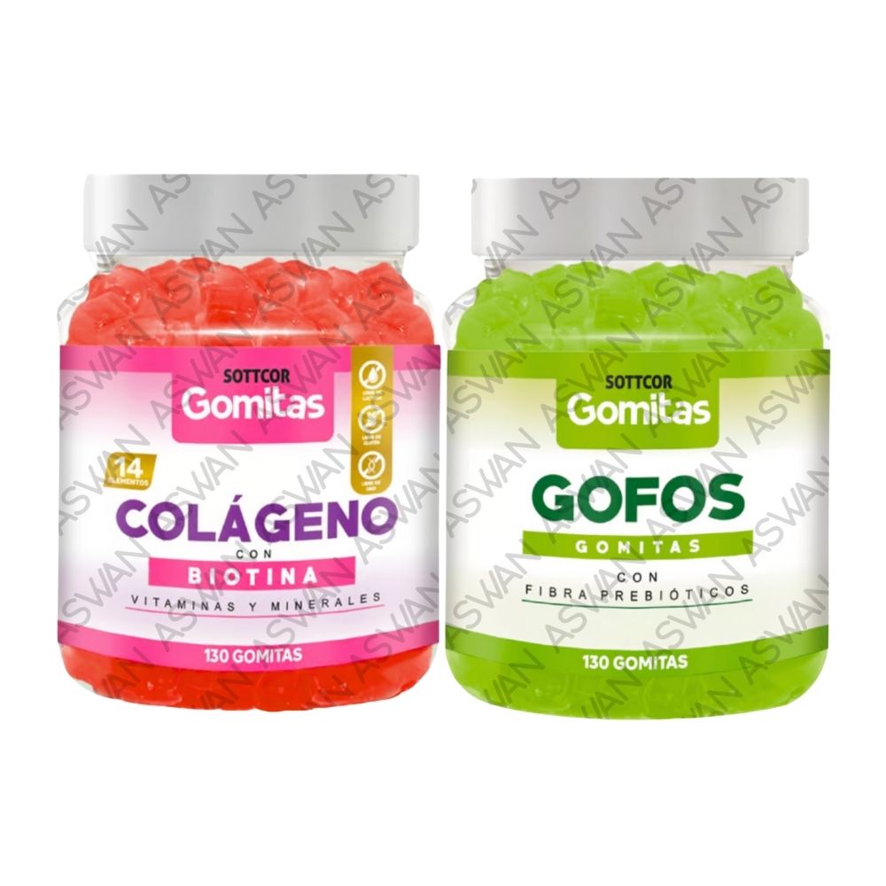 Pack Adulto Colageno & Gofos 130 Gomitas - Sottcor