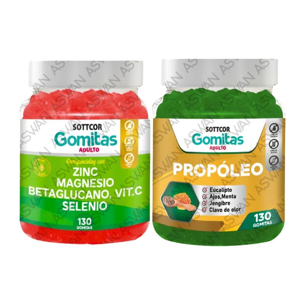 Pack Adulto Zinc & Propoleo 130 Gomitas - Sottcor
