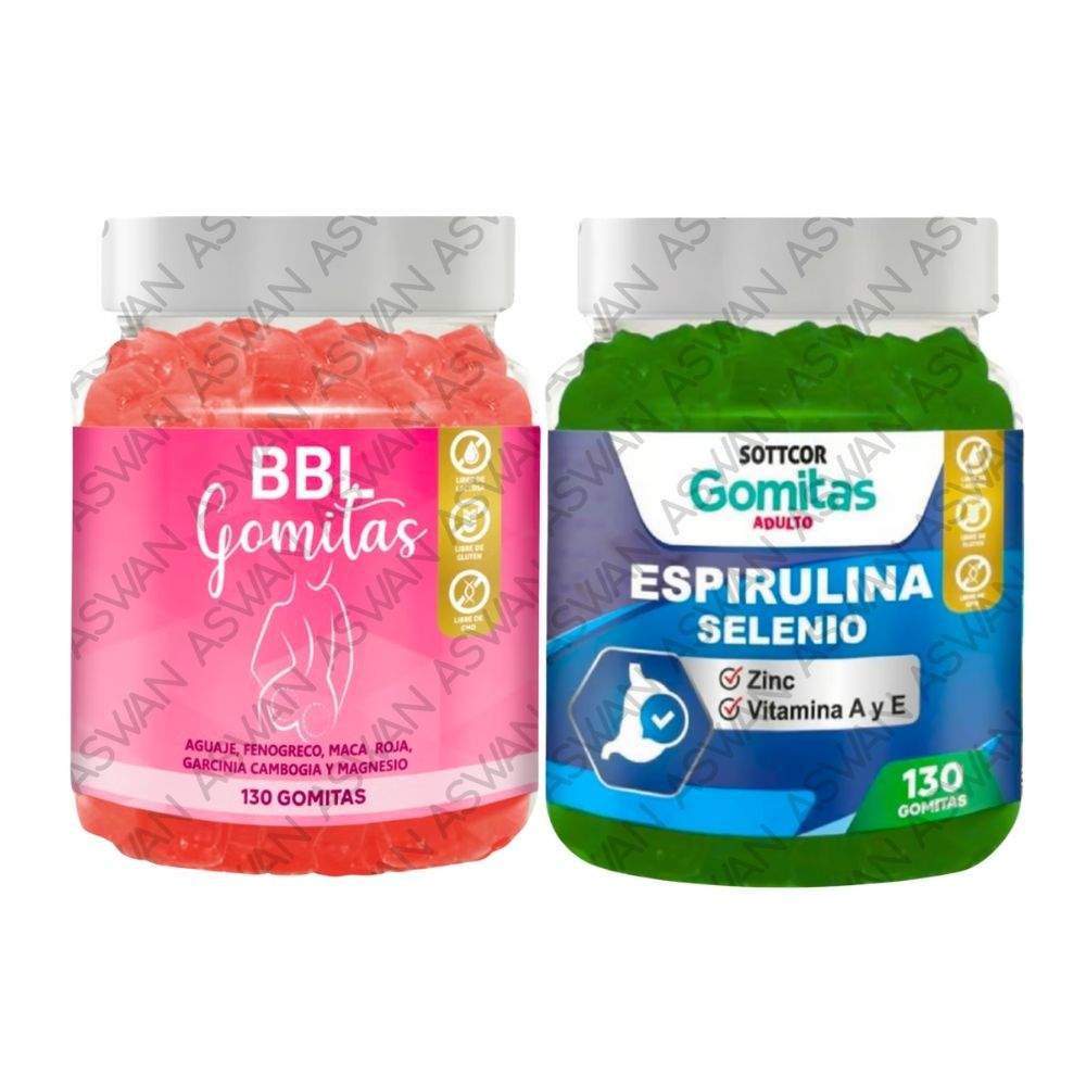 Pack Adulto De Aguaje & Espirulina 130 Gomitas - Sottcor