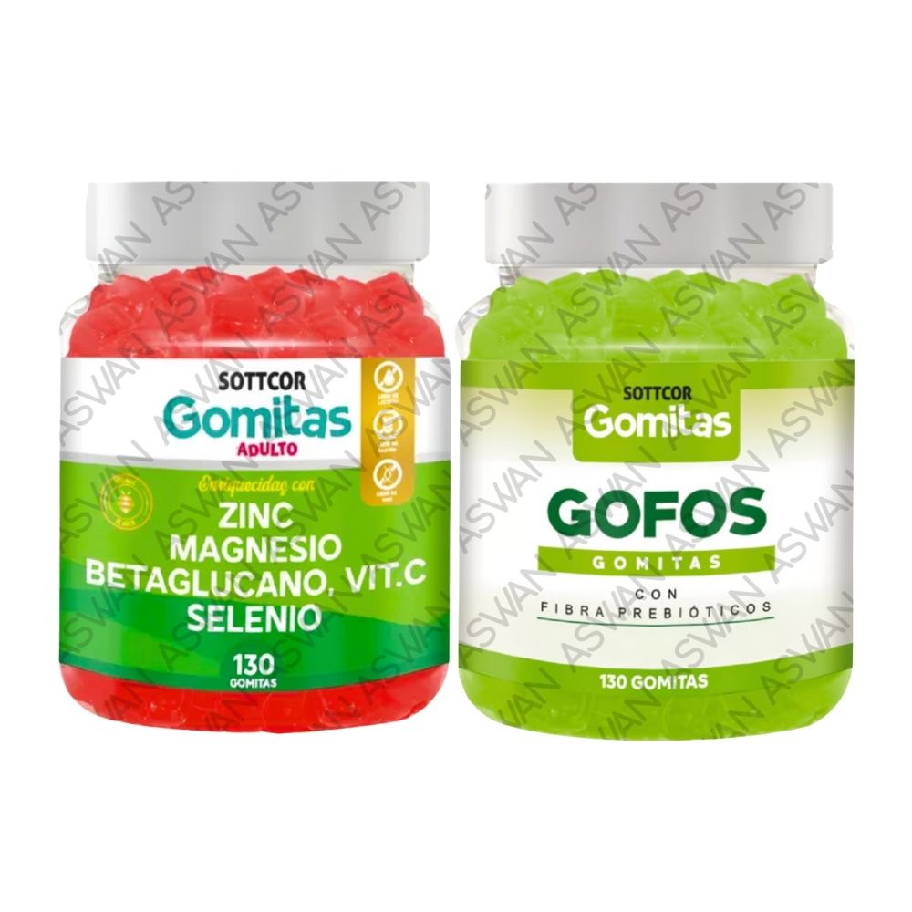 Pack Adulto Zinc & Gofos 130 Gomitas - Sottcor