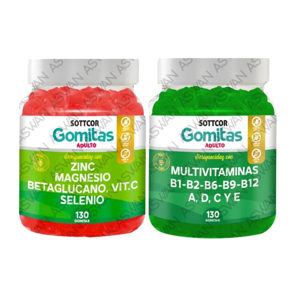 Pack Adulto Zinc & Multivitaminas 130 Gomitas - Sottcor