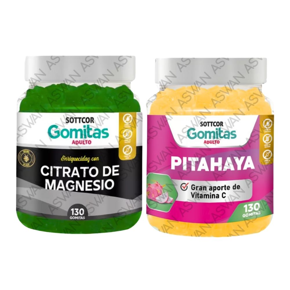 Pack Adulto Citrato De Magnesio & Pitahaya 130 Gomitas - Sottcor