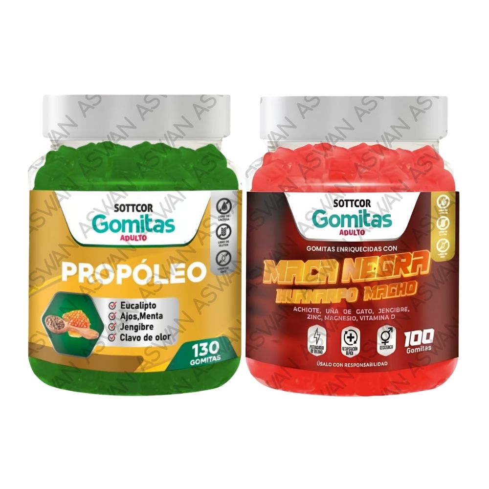 Pack Adulto Propoleo & Maca Negra 130 Gomitas - Sottcor