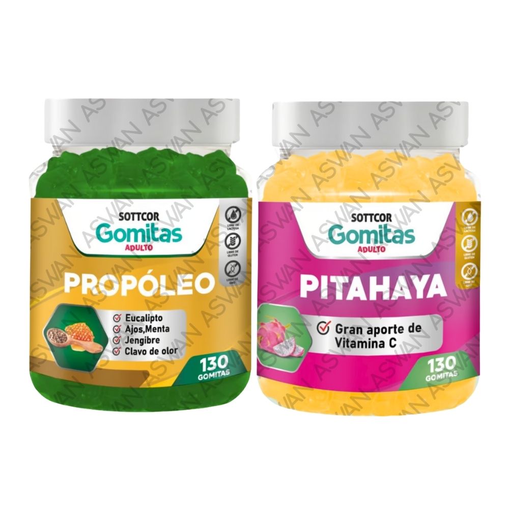 Pack Adulto Propoleo & Pitahaya 130 Gomitas - Sottcor