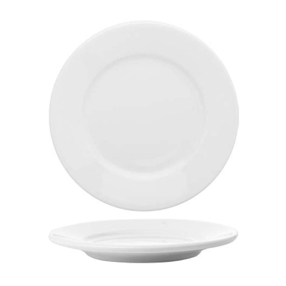 Set 6 Platos de Cerámica Blanco Acabado Brilloso