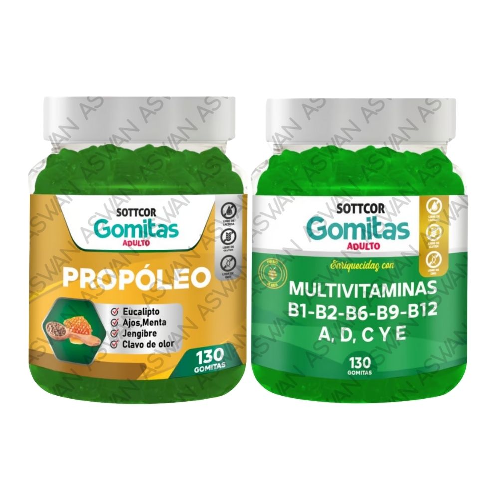 Pack Adulto Propoleo & Multivitaminas 130 Gomitas - Sottcor