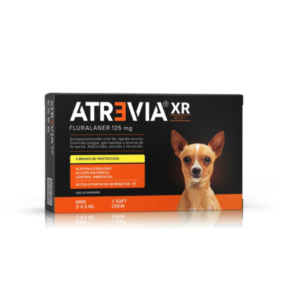Antipulgas para perros Atrevia Xr Mini (2-4.5kg) x 1 tab